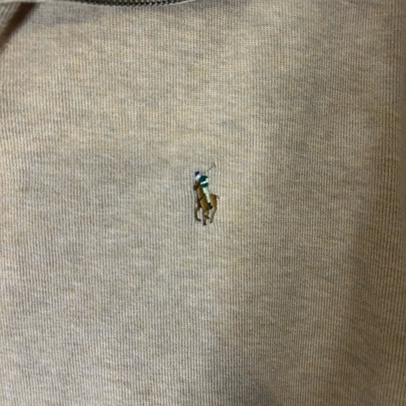 Ralph Lauren Men's Tan Estate-Rib Quarter-Zip Pullover - Picture 3 of 7